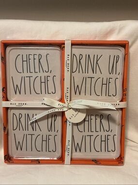 NIB - Rae Dunn Halloween Coasters, Set of 4